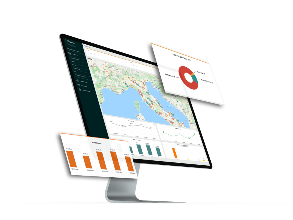 fleerun: schermata del software per il fleet management