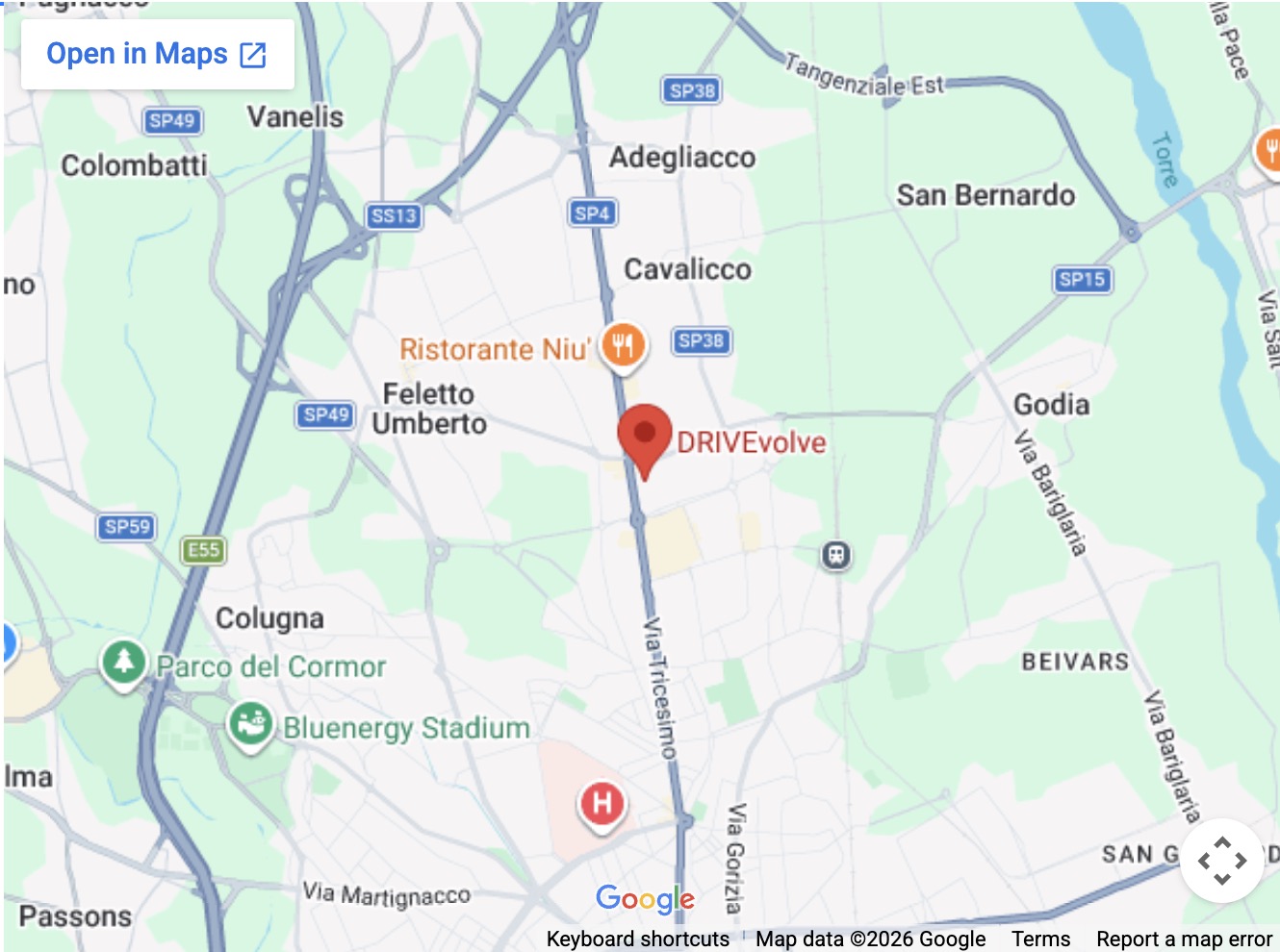 Direzioni Google Maps sede DRIVEvolve